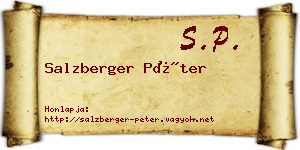 Salzberger Péter névjegykártya